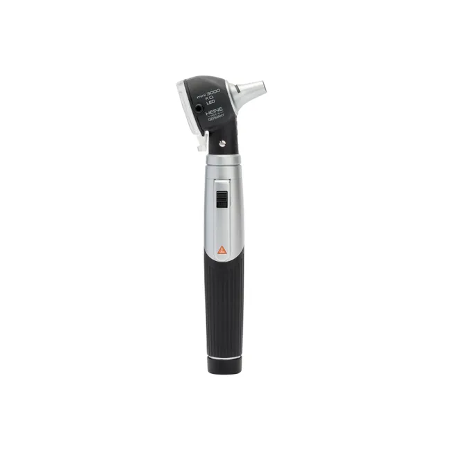 Otoscop HEINE MINI 3000 F.O. LED cu specule refolosibile și trusă, negru (1 buc)