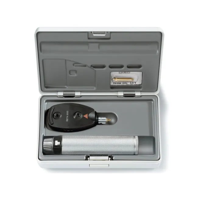 Oftalmoscop HEINE BETA 200 F.O. cu sistem optic asferic și mâner reîncărcabil USB Li-ion 3,5 V