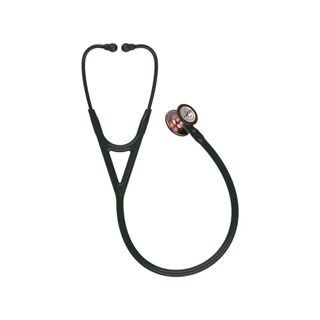 Stetoscop 3M Littmann Cardiology IV, negru cu finisaj curcubeu (1 buc)
