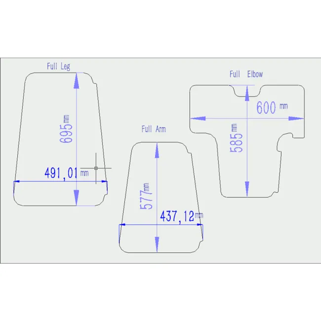 Set atele de imobilizare cu vid pentru braț, cot și picior, cu pompă (1 set)