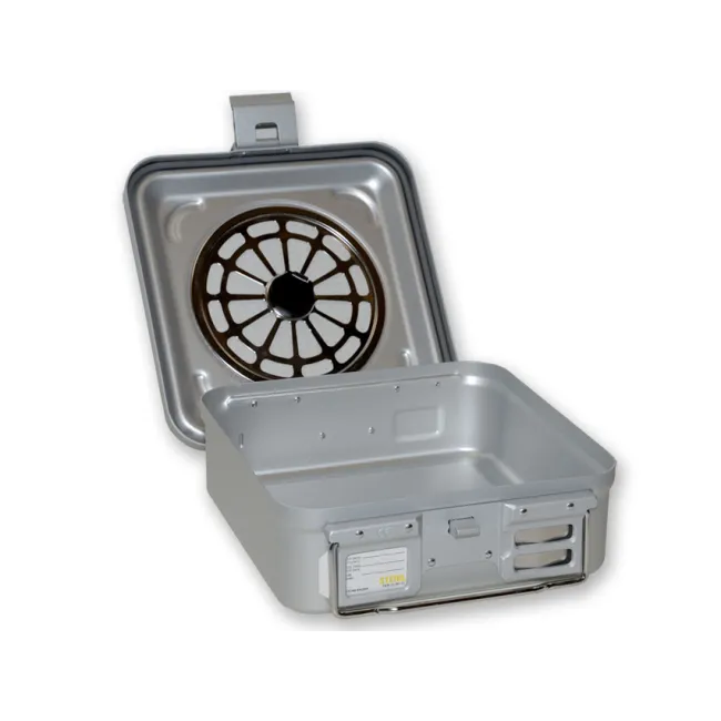 Container sterilizare cu filtru, model mic, înălțime 100 mm, gri (1 buc)
