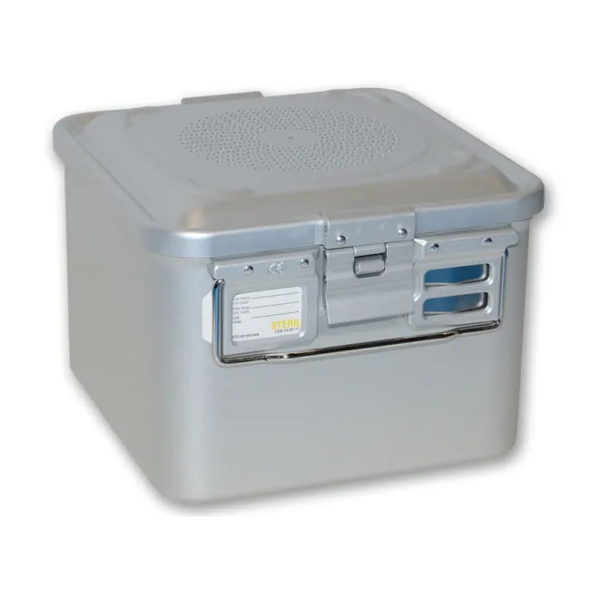 Container sterilizare cu filtru, model mic, înălțime 200 mm, gri (1 buc)