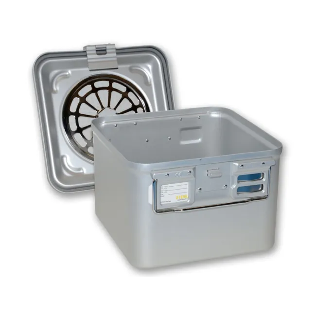 Container sterilizare cu filtru, model mic, înălțime 200 mm, gri (1 buc)