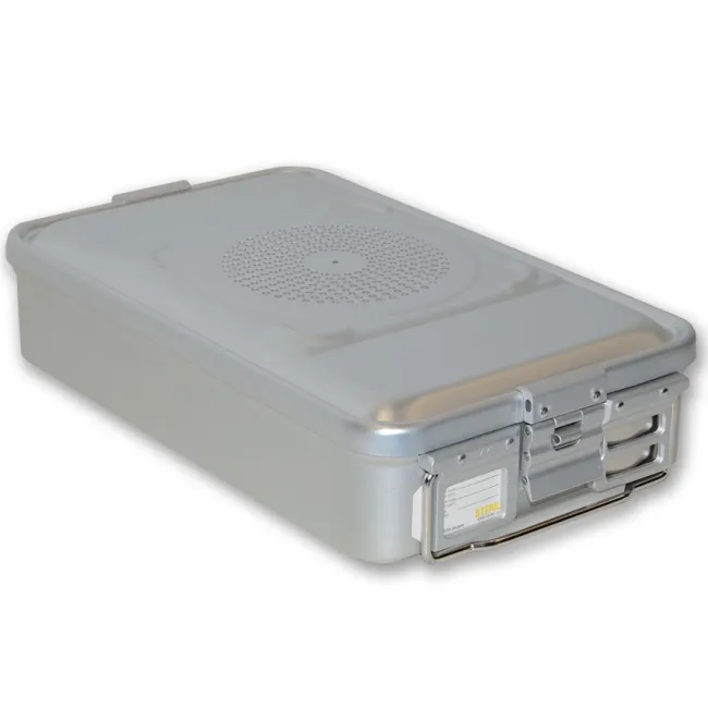 Container sterilizare cu filtru, dimensiune medie, înălțime 100 mm, gri (1 buc)