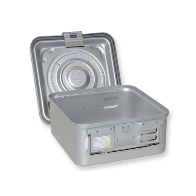 Container sterilizare Barrier System cu valvă, înălțime 135 mm, fund neperforat, 285 × 280 mm, gri (1 buc)