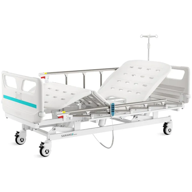 Pat electric de spital reglabil pe înălțime cu platformă integrată din PP (1 buc)