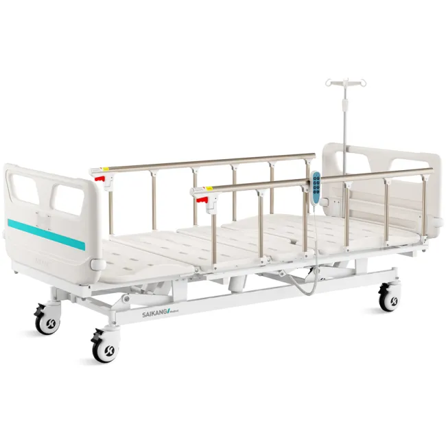Pat electric de spital reglabil pe înălțime cu platformă integrată din PP (1 buc)