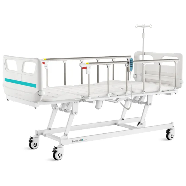 Pat electric de spital reglabil pe înălțime cu platformă integrată din PP (1 buc)
