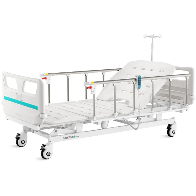 Pat electric de spital reglabil pe înălțime cu platformă integrată din PP (1 buc)