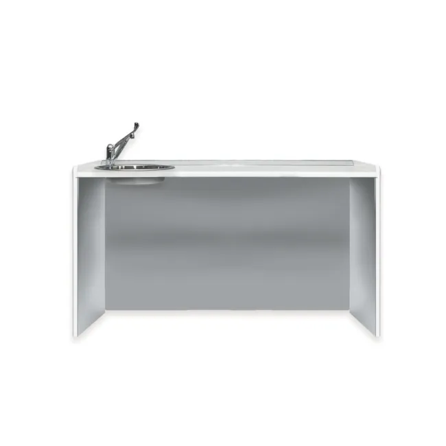 Blat de lucru 156 cm cu chiuvetă pe stânga, alb (1 buc)
