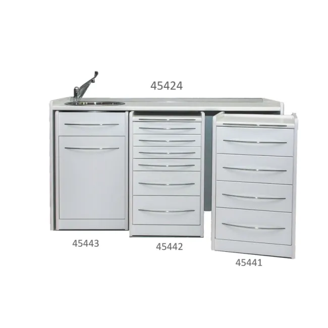Blat de lucru 156 cm cu chiuvetă pe stânga, alb (1 buc)