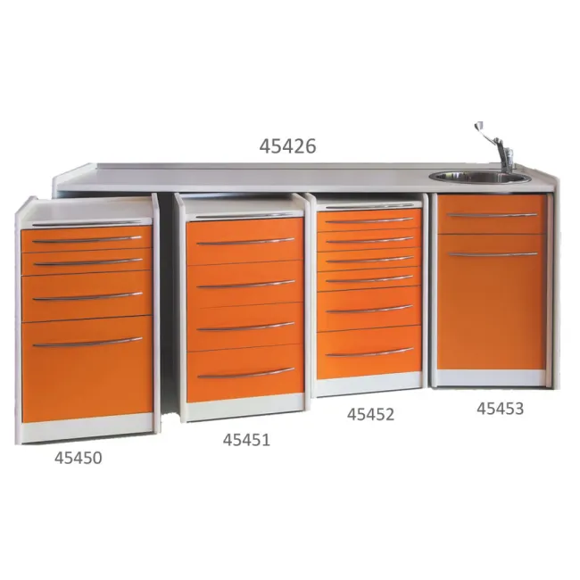 Blat de lucru 206 cm cu chiuvetă pe dreapta, alb (1 buc)