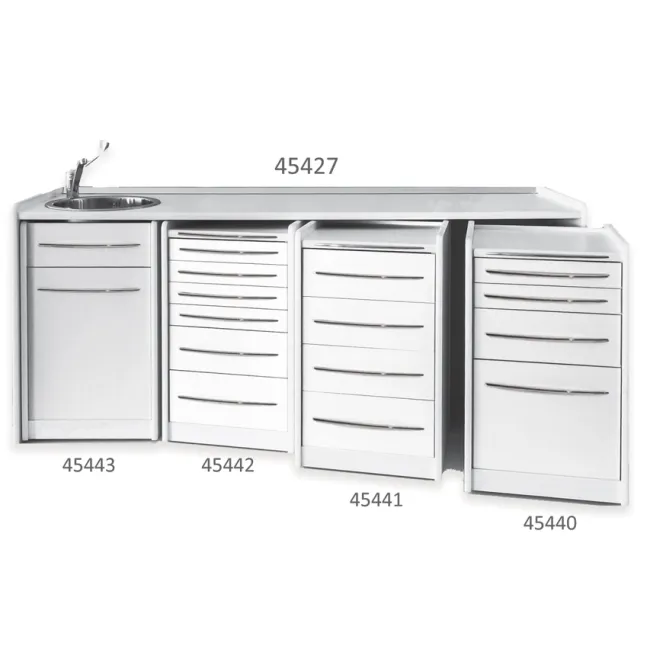 Dulap mobil cu 6 sertare 49 cm, alb (1 buc)