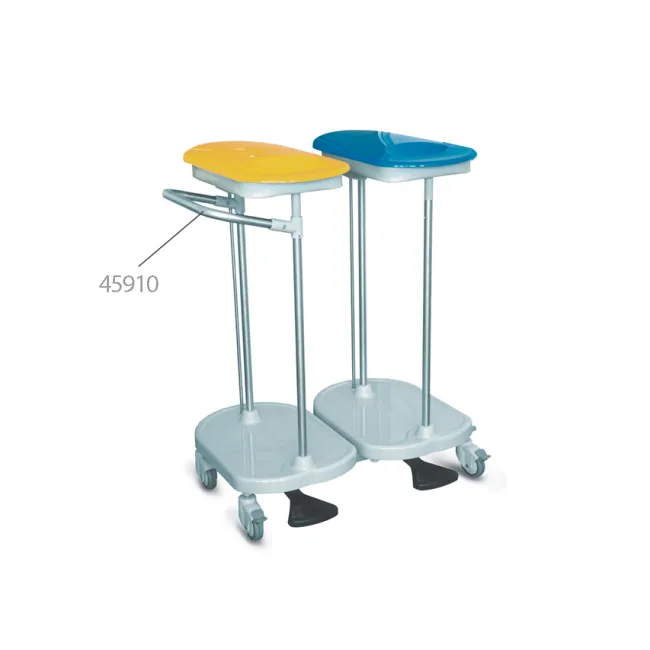 Cărucior portasac cu pedală pentru deschidere, 2 saci (1 buc)