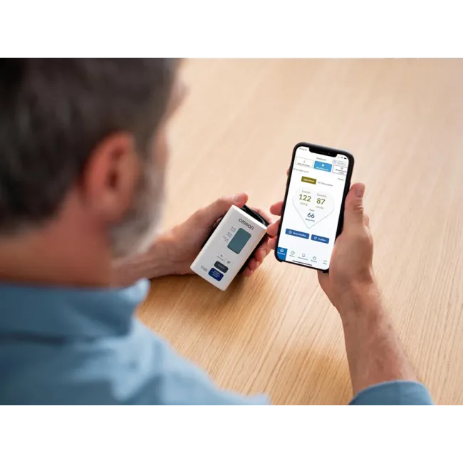 Tensiometru automat de încheietură OMRON NightView HEM-9601T-E3 cu măsurare nocturnă și Bluetooth (1 buc)