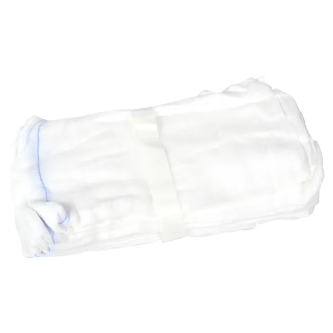 Comprese laparotomice nesterile 50 × 50 cm, 4 straturi, cu fir radiopac de bariu (cutie 250 buc)
