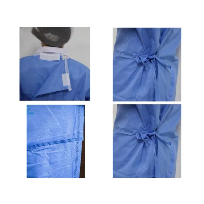 Halat chirurgical steril întărit 50 g/m² 120 × 140 cm, mărimea M (cutie 50 buc)