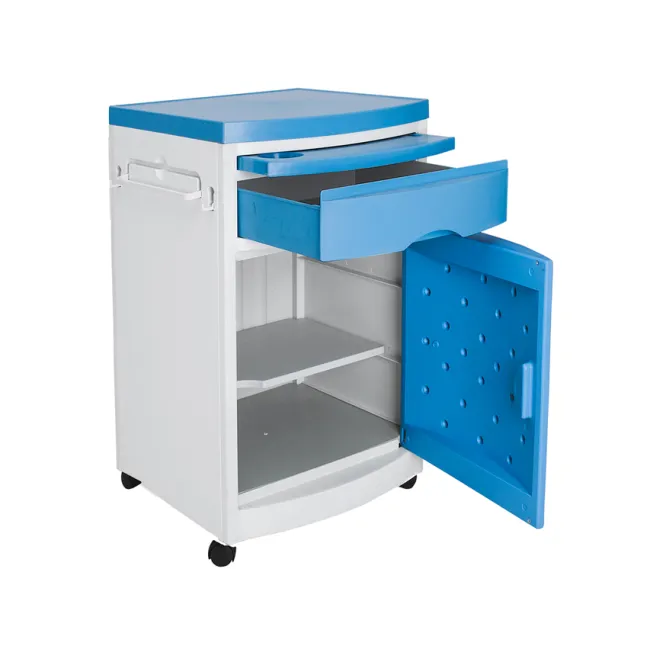 Noptieră modulară Medea din plastic ABS, cu sertar și raft retractabil, 48 × 48 × 76 cm