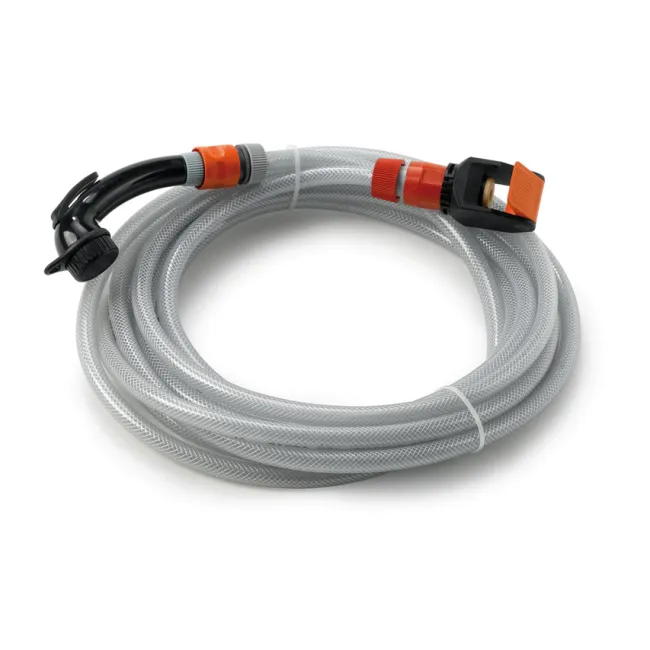 Furtun de extensie pentru duș 6 m cu cap de duș acționat prin buton