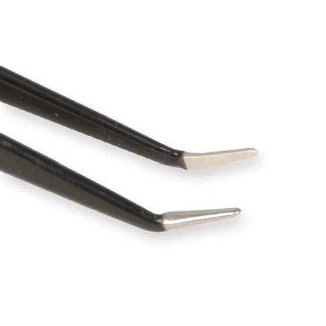 Pensă bipolară dreaptă non-stick 20 cm cu vârf angulat 1 mm, conector european (1 buc)