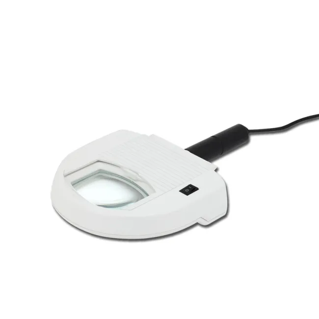 Lampă Wood Vista 9W cu mâner, lentilă de mărire 3 dioptrii, tub fluorescent compact 360 nm (1 buc)