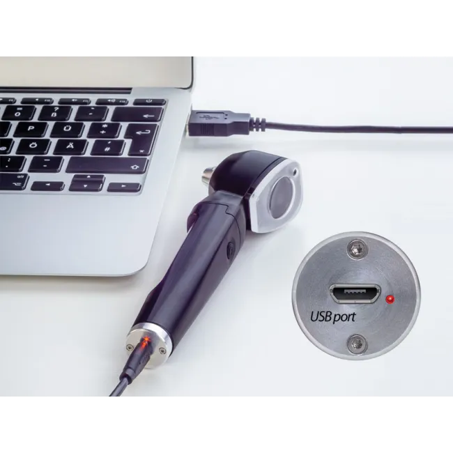 Otoscop LED LUXAMED AURIS 3,7V USB, reîncărcabil, negru