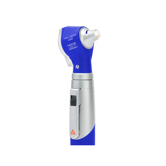 Otoscop HEINE MINI 3000 LED cu iluminare directă, specule refolosibile și trusă – albastru