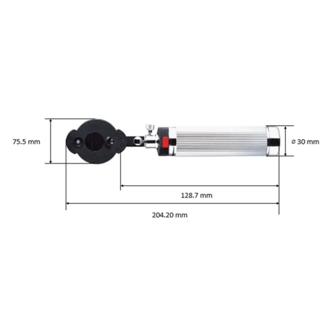 Set diagnostic portabil Riester Econom Vacuum 2,7 V/XL 2,5 V cu mâner tip C pentru ORL și oftalmologie (1 buc)