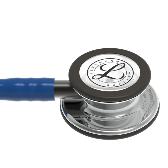 Stetoscop 3M Littmann Classic III, finisaj oglindă, albastru navy, 69 cm (1 buc)