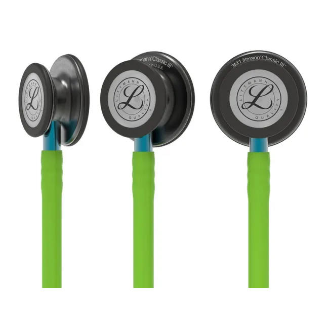 Stetoscop 3M Littmann Classic III verde lime cu finisaj fumat (1 buc)