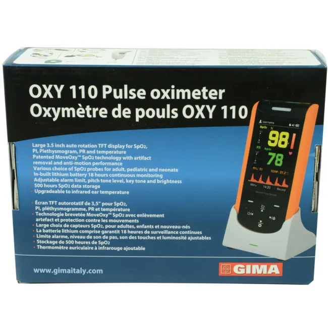 Pulsoximetru OXY-110 cu ecran TFT 3,5 inch și tehnologie MoveOxy™ (1 buc)