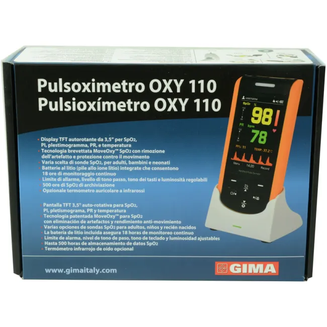 Pulsoximetru OXY-110 cu ecran TFT 3,5 inch și tehnologie MoveOxy™ (1 buc)
