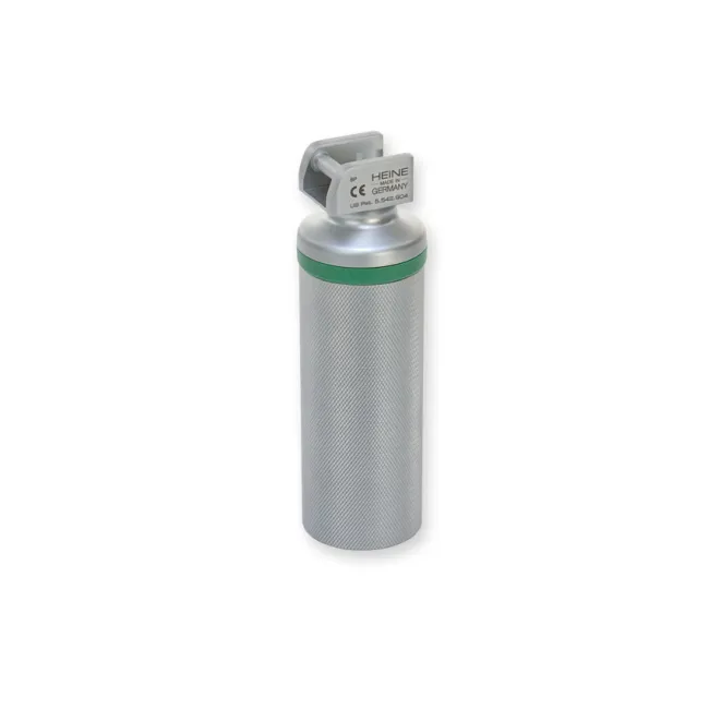 Mâner scurt laringoscop HEINE 2,5 V cu fibră optică pentru pediatrie și pacienți obezi (1 buc)