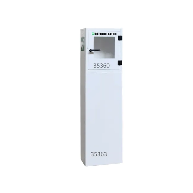 Piedestal pentru dulapuri metalice defibrilator 35360-35362, alb, 42 × 21 × 100 cm