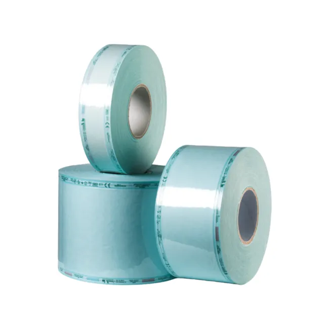 Rolă plată pentru sterilizare cu abur sau ETO 200 m × 400 mm (cutie 2 buc)