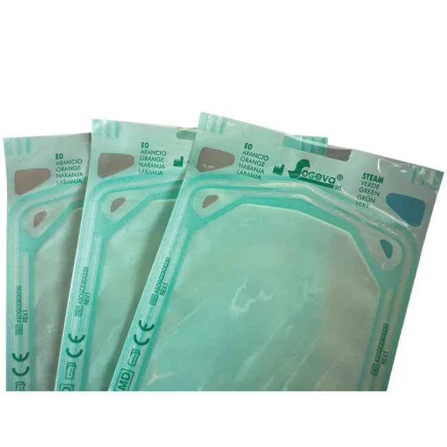 Pungi autoadezive pentru sterilizare 140 × 250 mm, sistem duo-check (cutie 2000 buc)