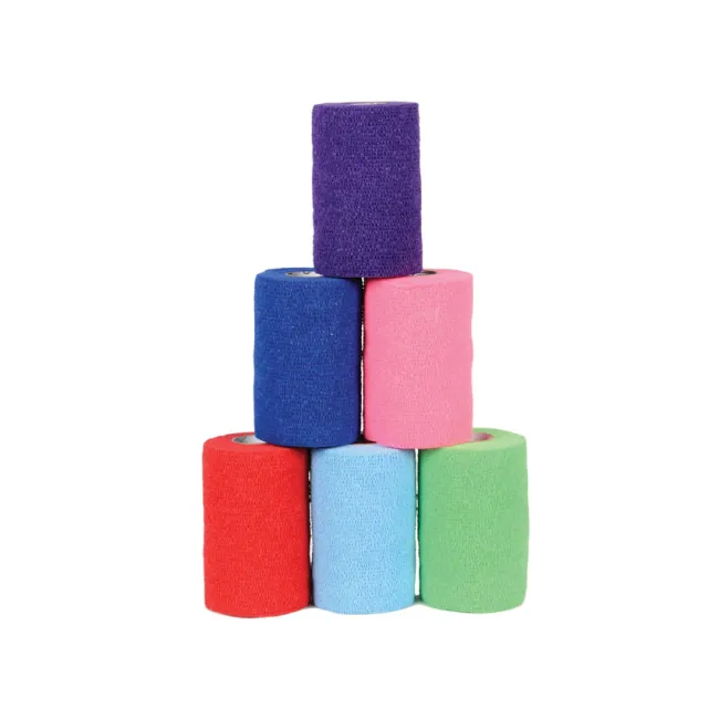 Bandaj coeziv CO-PLUS 6,3 m × 10 cm, culori mixte (cutie 18 buc)