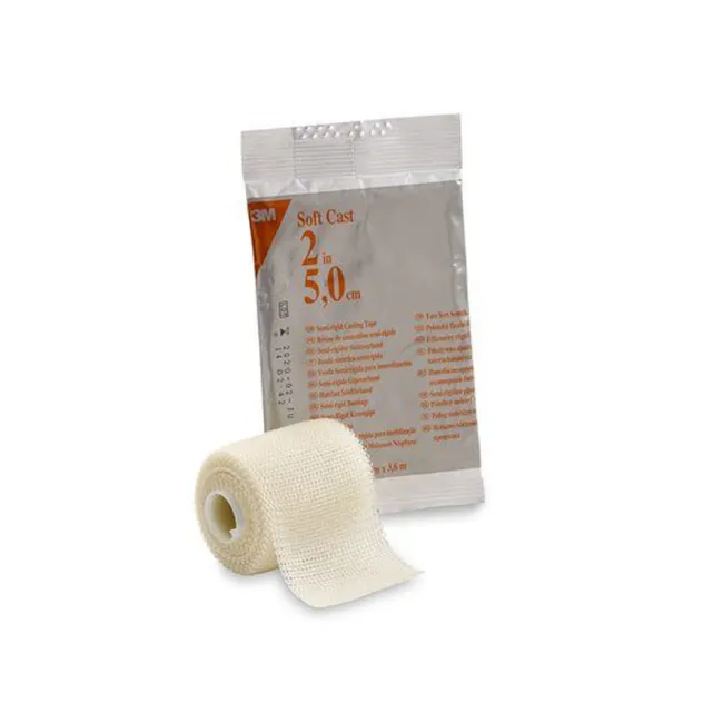 Bandaj sintetic semirigid 3M Soft-Cast din fibră de sticlă, alb, 5 cm × 3,65 m (cutie 10 buc)