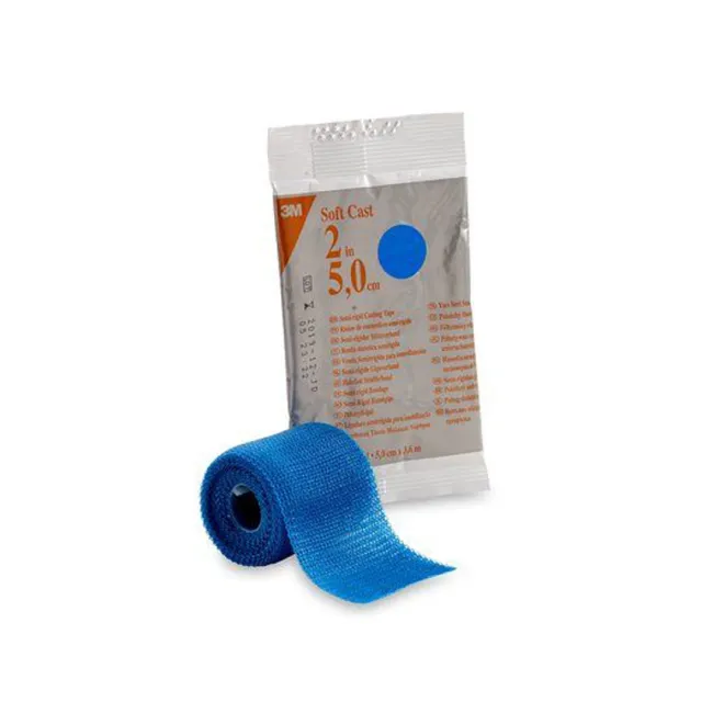 Bandaj sintetic semirigid 3M Soft-Cast din fibră de sticlă, albastru, 5 cm × 3,65 m (cutie 10 buc)