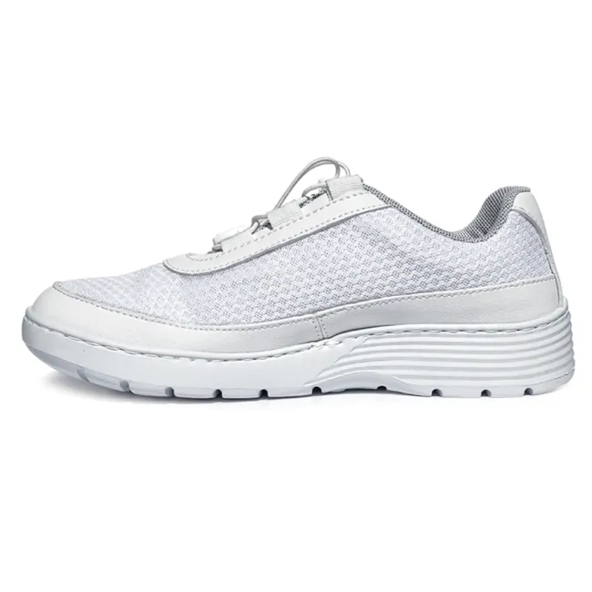 Pantofi de protecție profesionali HF100, mărimea 40, cu șireturi elastice, albi (pereche)