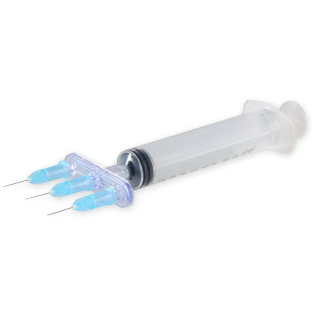 Conector multi-injector pentru mezoterapie drept cu 3 căi de ieșire, conexiune Luer (cutie 50 buc)