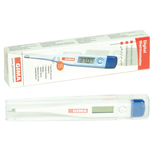 Termometru digital GIMA cu afișaj °C, 30 secunde (cutie 36 buc)