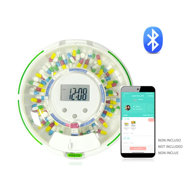 Dispenser automat de medicamente cu Bluetooth și 28 compartimente