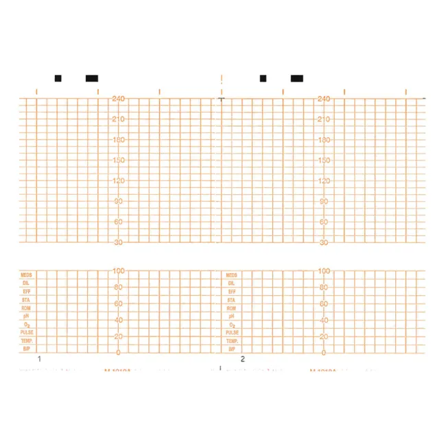 Hârtie pliantă Z pentru monitor fetal 151 × 100 mm, 150 de foi (cutie 25 buc)