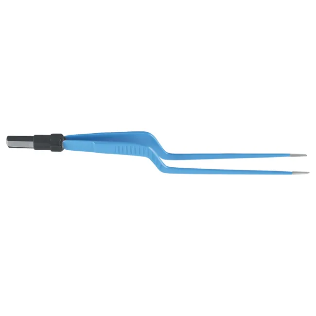 Pensă bipolară izolată model baionetă 18 cm, vârf rotund 1 mm, conector european (1 buc)