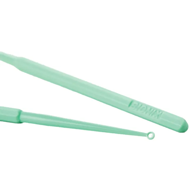 Curetă auriculară Micro Loop cu vârf rigid 3 mm, verde (cutie 50 buc)