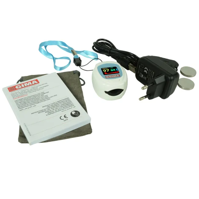 Pulsoximetru pediatric de deget OXY-PEDIATRIC COLOUR cu display color și baterii reîncărcabile