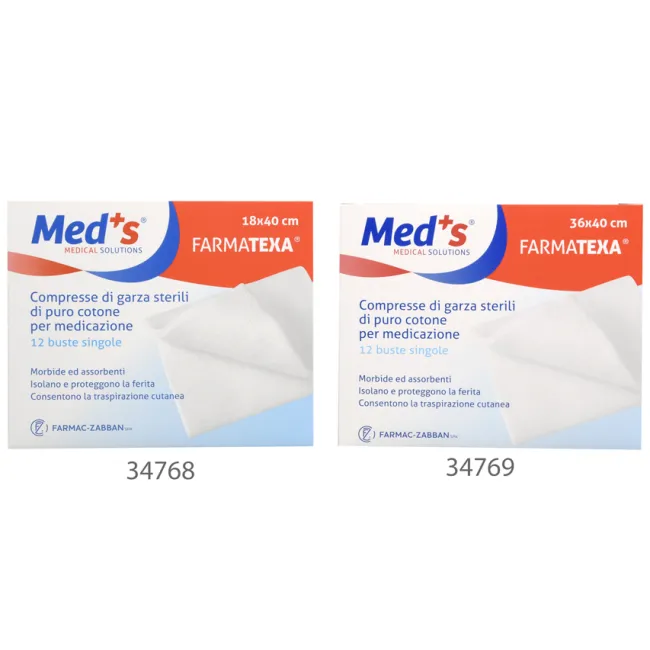 Comprese sterile din bumbac hidrofil 18 × 40 cm (cutie 12 buc)