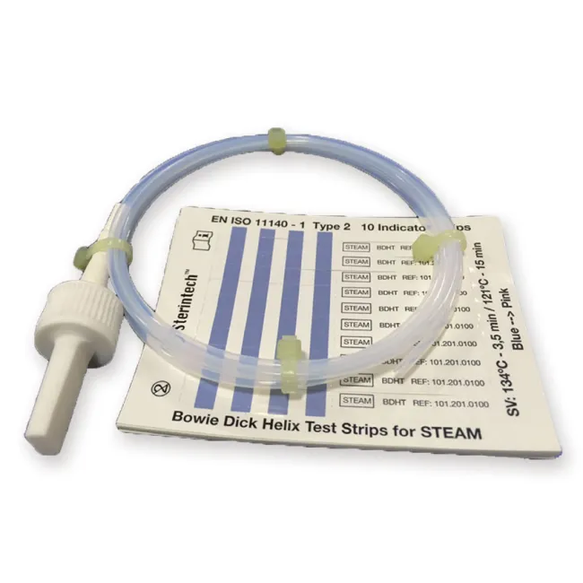 Test Bowie Dick Helix cu dispozitiv tubular 1,5 m pentru sterilizatoare cu abur (cutie 100 buc)