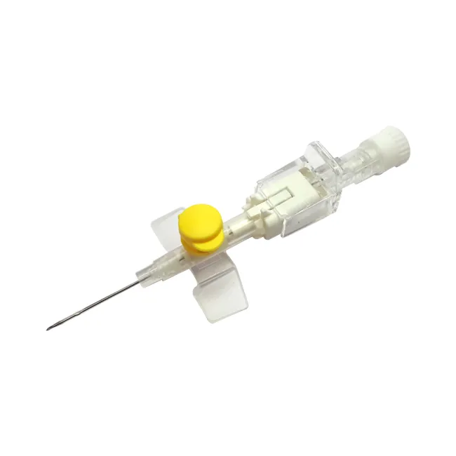 Cateter intravenos Terumo Surshield Versatus cu protector 24G – 0,74 × 19 mm, galben, steril (cutie 50 buc)
